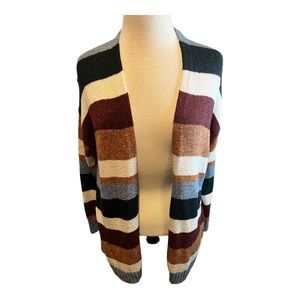 | american eagle | Colorblock Open Cardigan Sweater MED